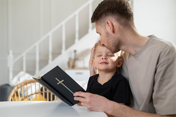 La bendición de un padre a su hijo